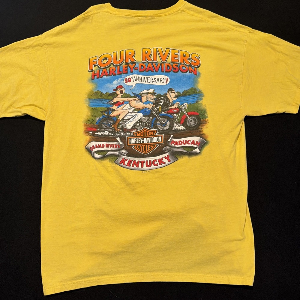 Harley Davidson Four Rivers Paducah KY 10 Year Anniversary Shirt Size L